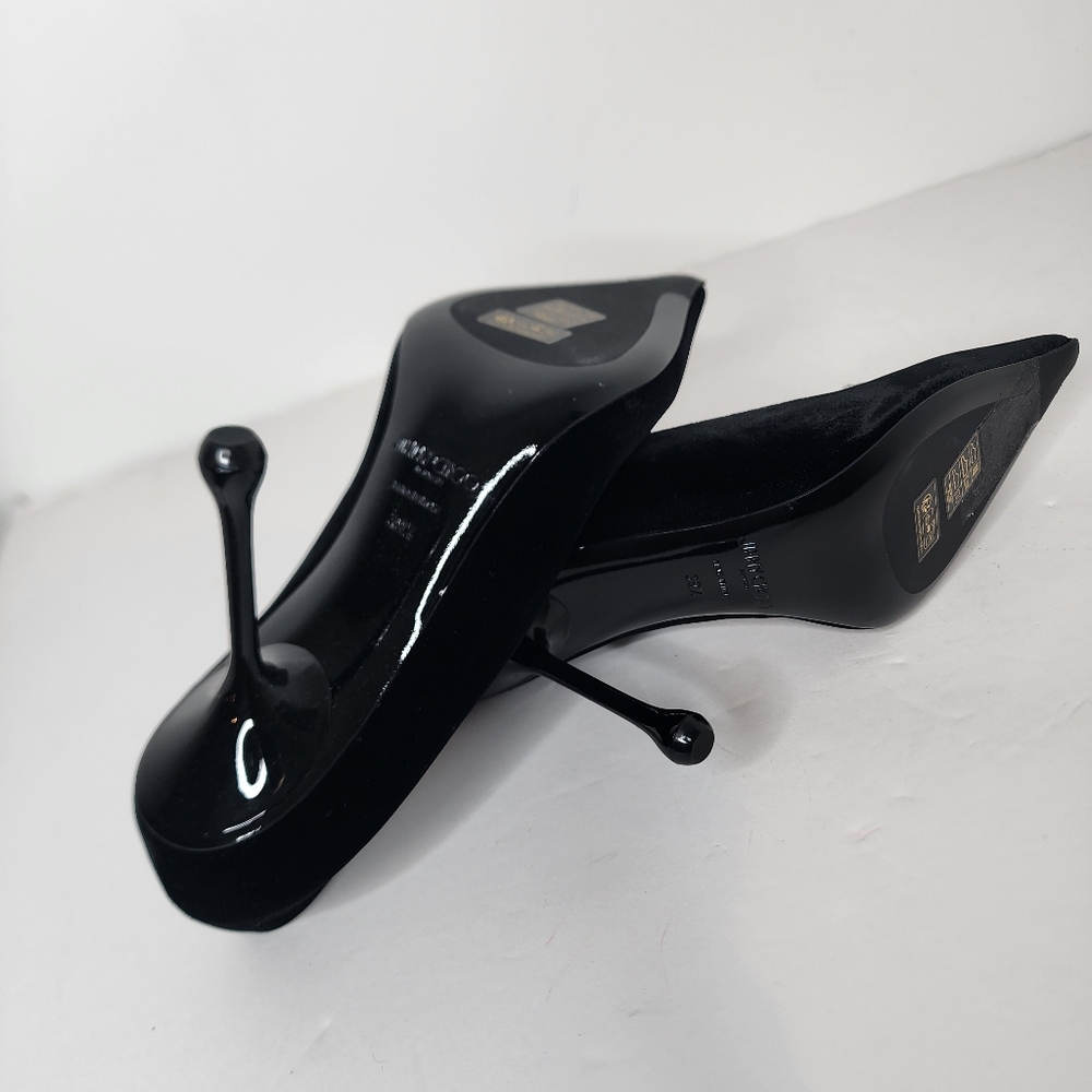 Jimmy Choo Orbs 95 Embellished Womens Black Pump Size 39.5 - Picture 8 of 9